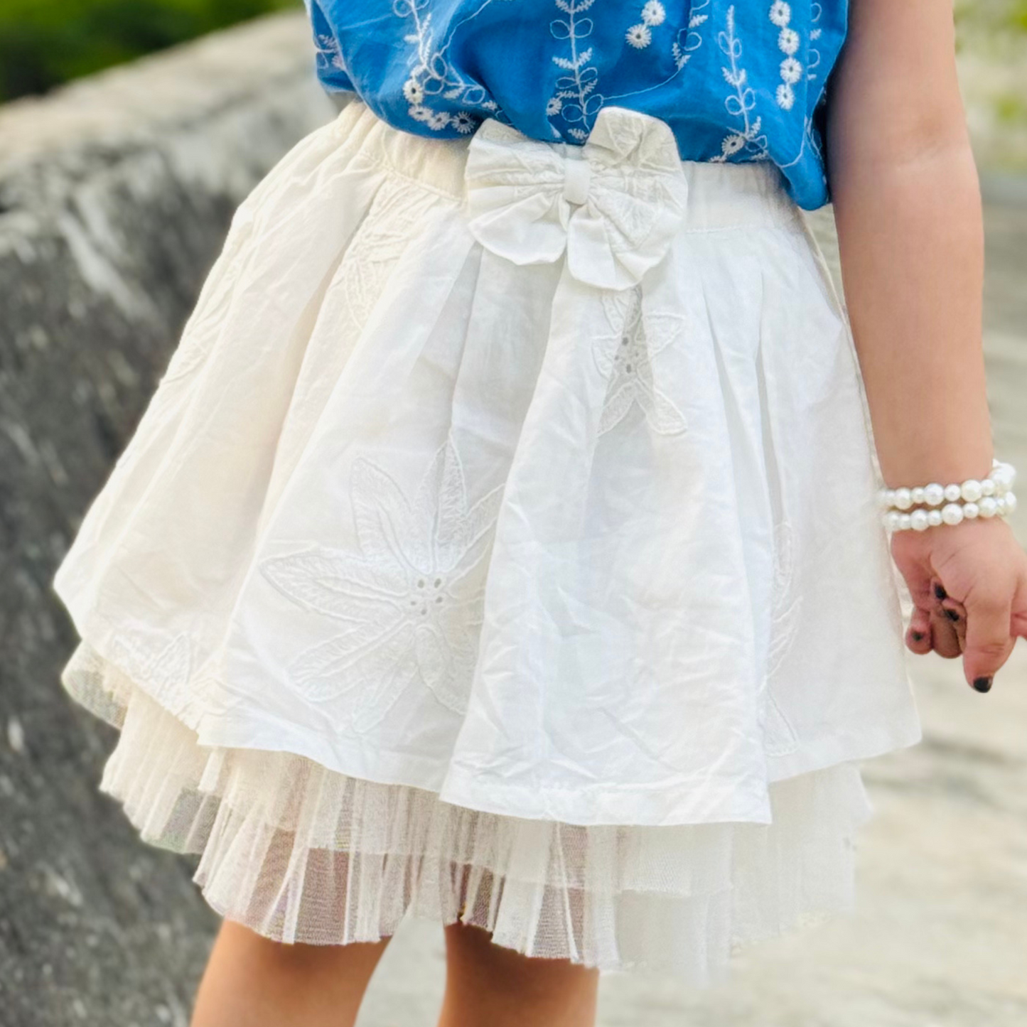 Bluebell Bloom Set Sky Blue Eid Dress | Pakistani Festive Kidswear