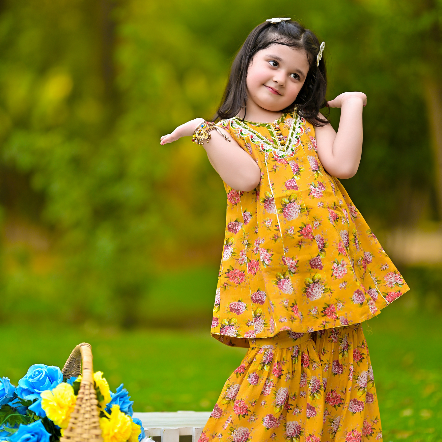 Blossom Breeze kali frock with ghararah