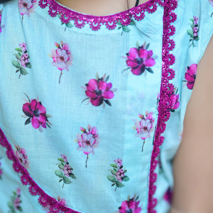 Blossom Breeze sky blue Co-ord dress